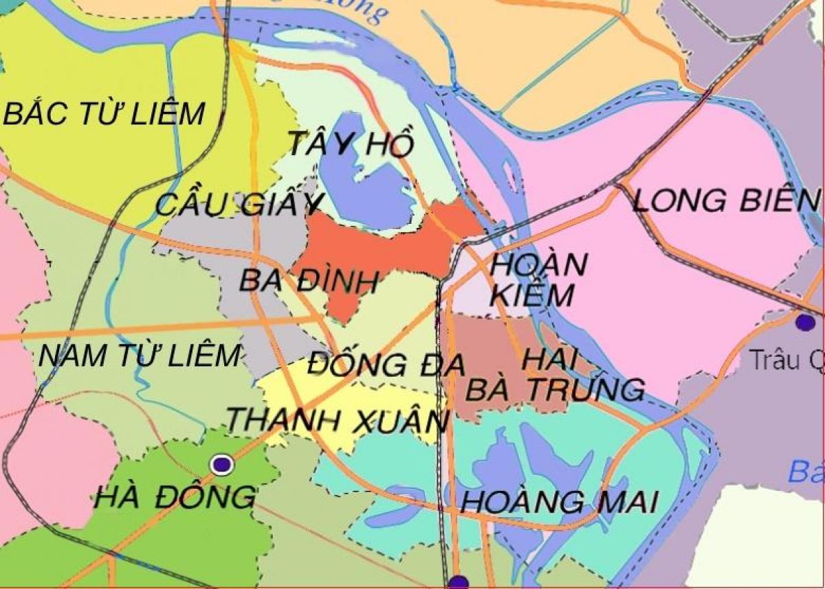 Kart av ha dong district-hanoi