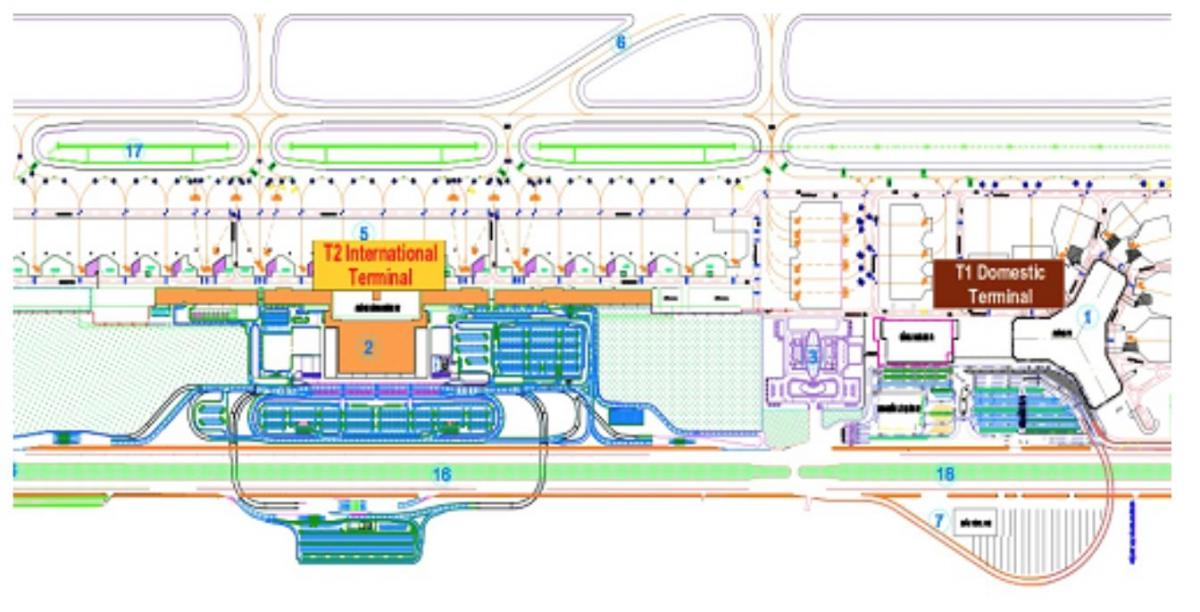 hanoi flyplass terminal kart