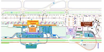 Hanoi flyplass terminal kart