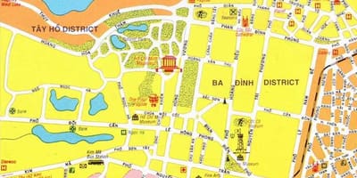 Kart over hanoi city center