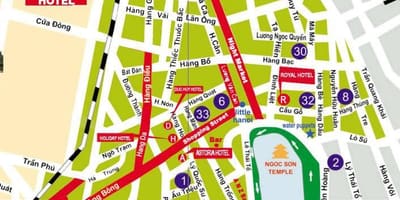 Kart over hanoi street